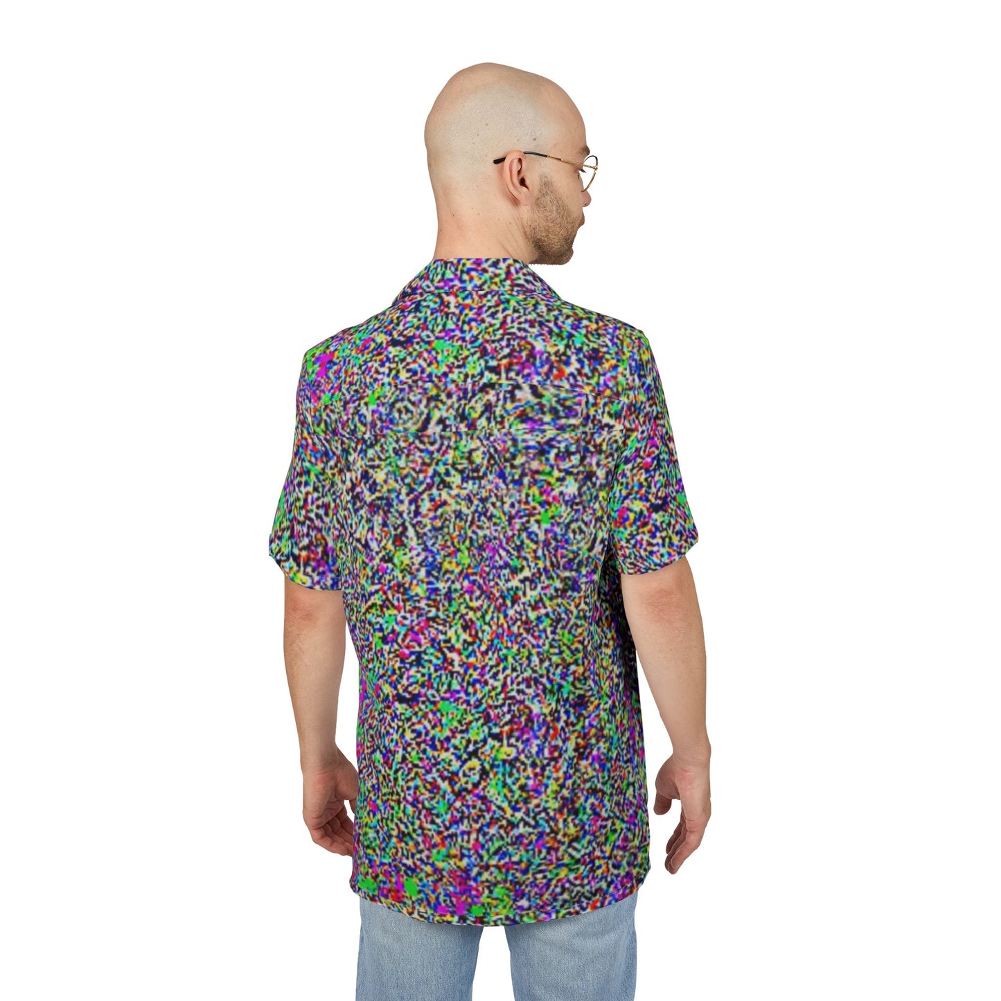 "The Dad Shirt", Privacy Protection Hawaiian Shirt, Anti-Facial Recognition