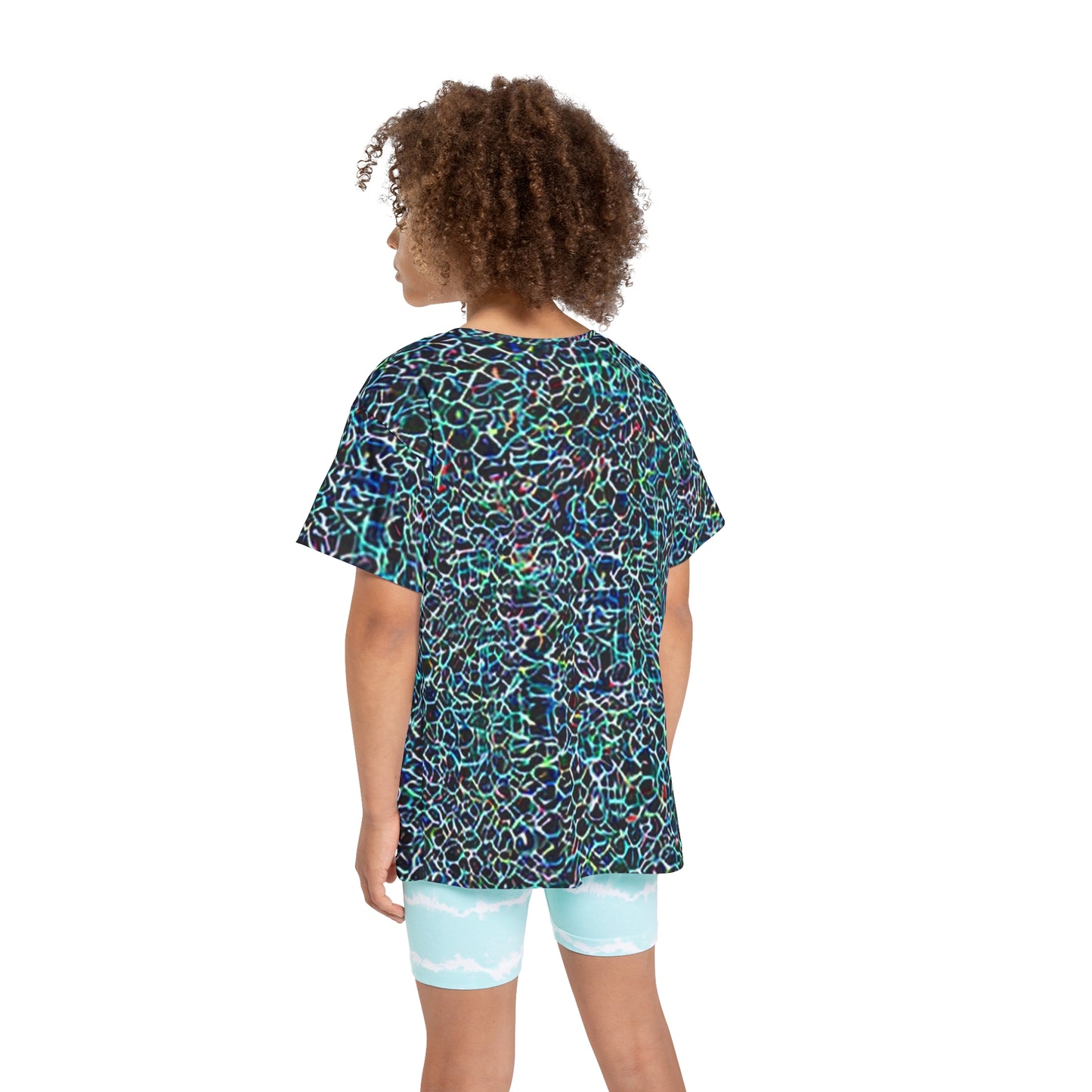 Stealthy Kids T-Shirt, Urban Surveillance Sheild Multicolor Polyester Short Sleeve shirt