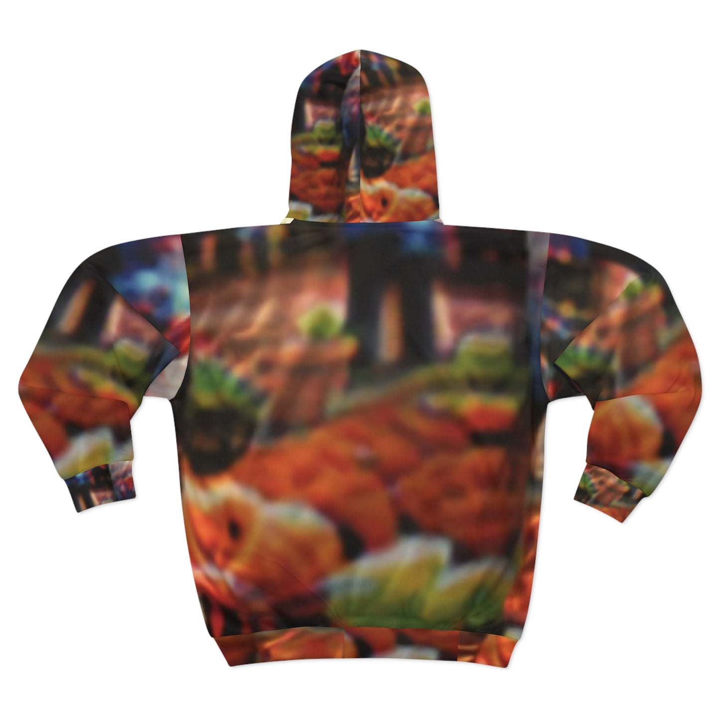 Unisex Adversarial Pattern Zip Up Hoodie