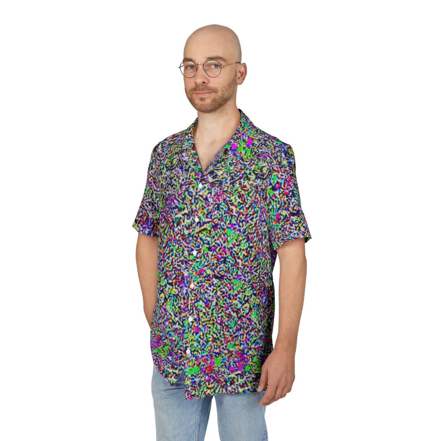 "The Dad Shirt", Privacy Protection Hawaiian Shirt, Anti-Facial Recognition
