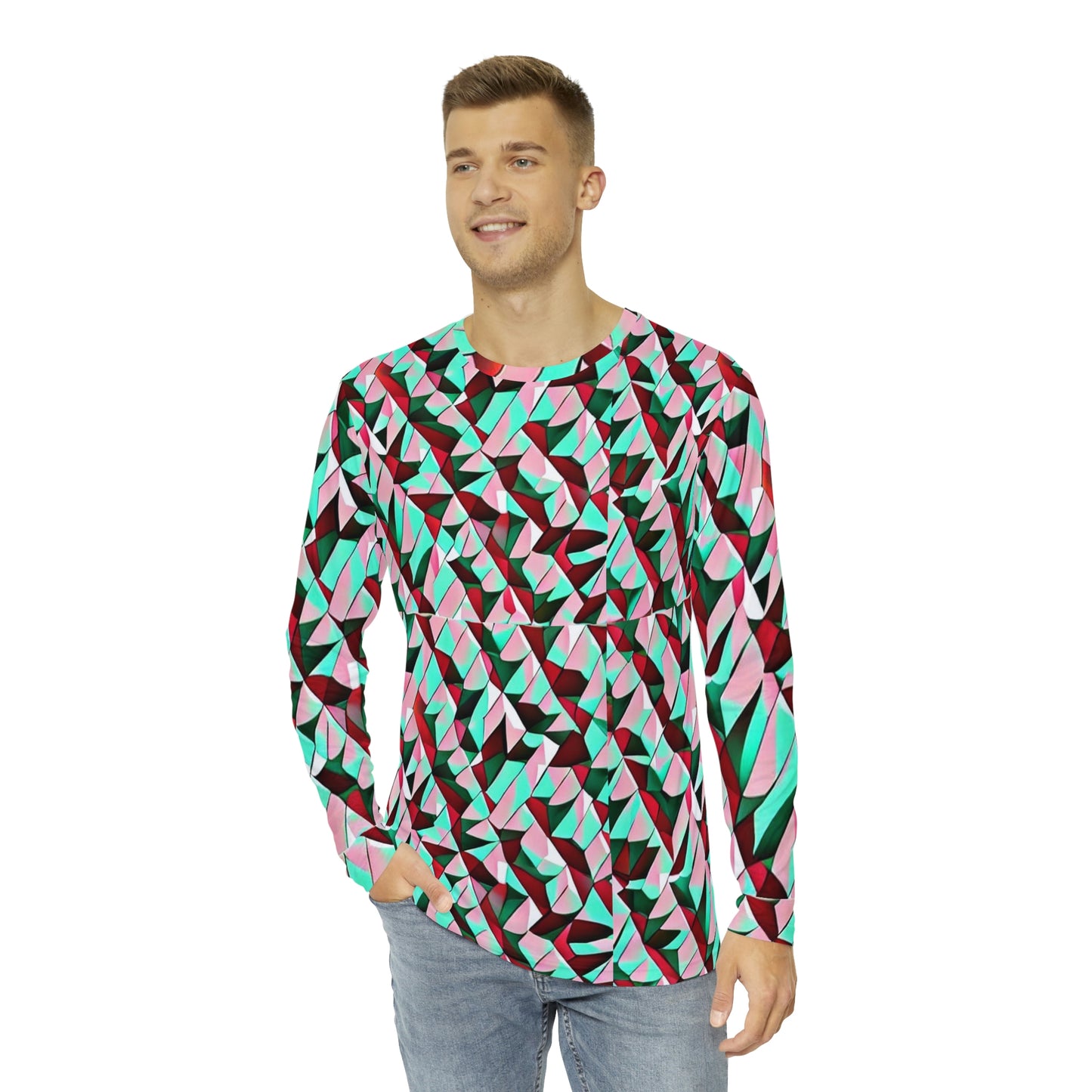 Anti Surveillance / Facial Recognition / Adversarial Pattern Unisex Long Sleeve