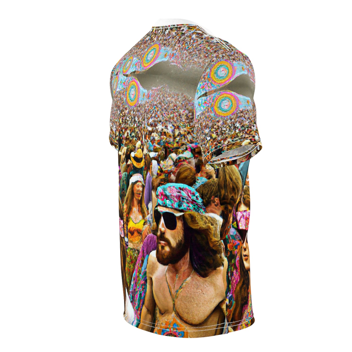 Hippy Tee Shirt Anti Facial Recognition AI Invisibility Adversarial Pattern