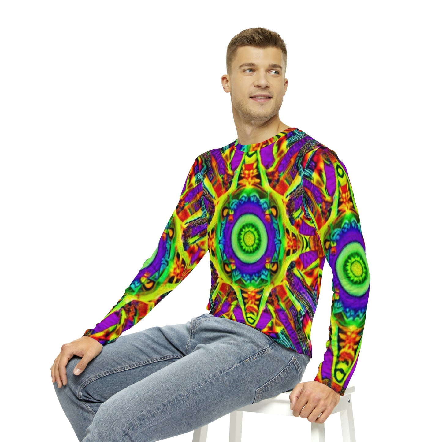Long Sleeve Shirt Anti Facial Recognition AI Invisibility Adversarial Pattern