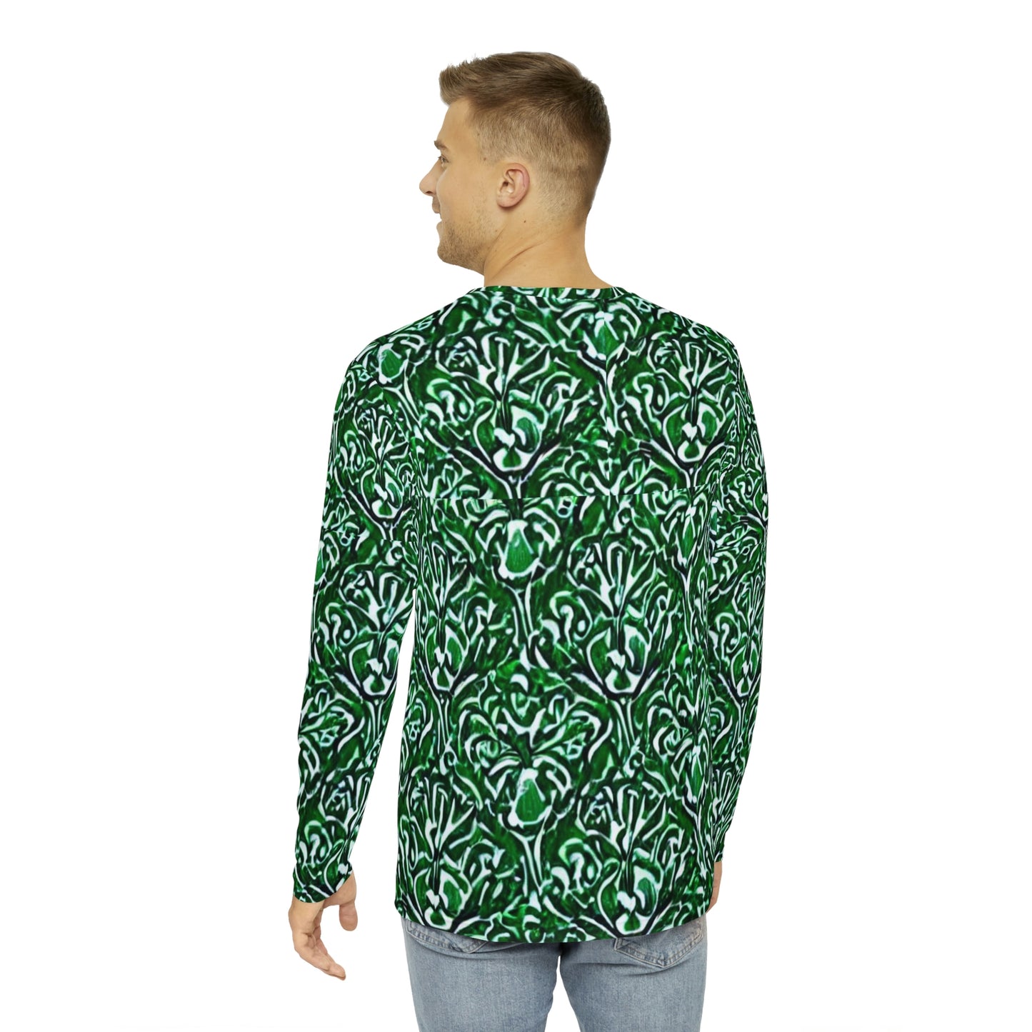 Long Sleeve St. Patty's Day Shirt Anti Facial Recognition Adversarial Pattern