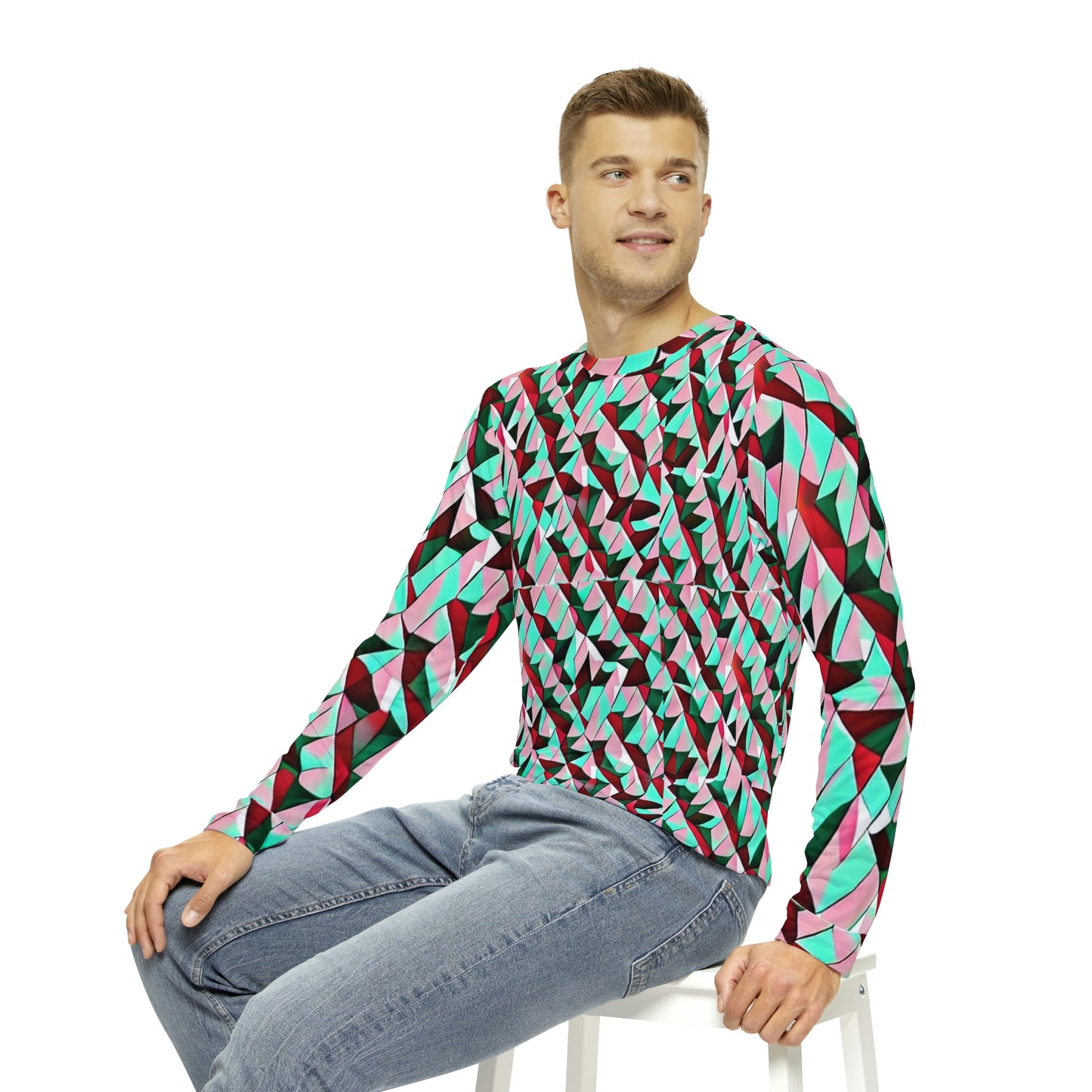 Anti Surveillance / Facial Recognition / Adversarial Pattern Unisex Long Sleeve