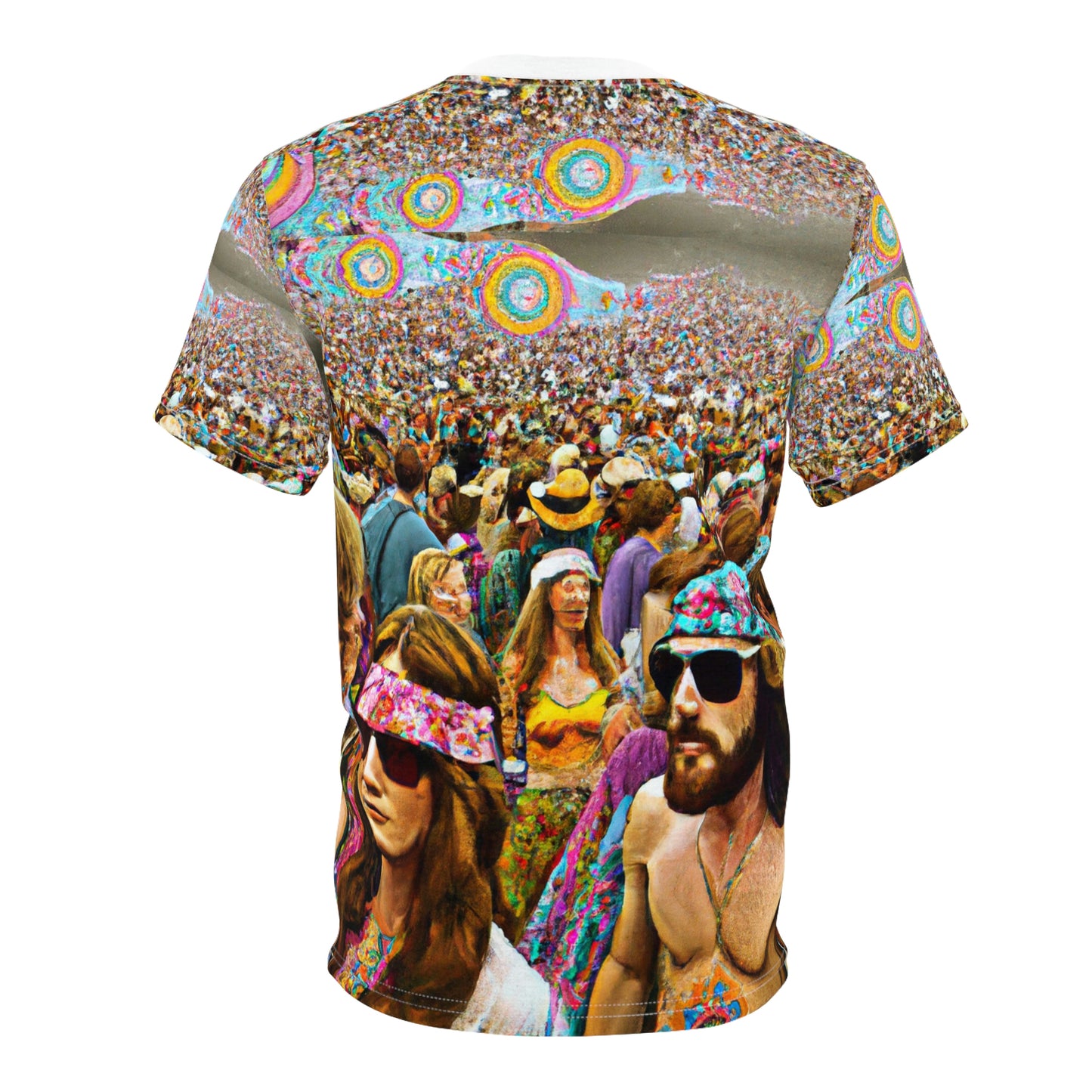Hippy Tee Shirt Anti Facial Recognition AI Invisibility Adversarial Pattern