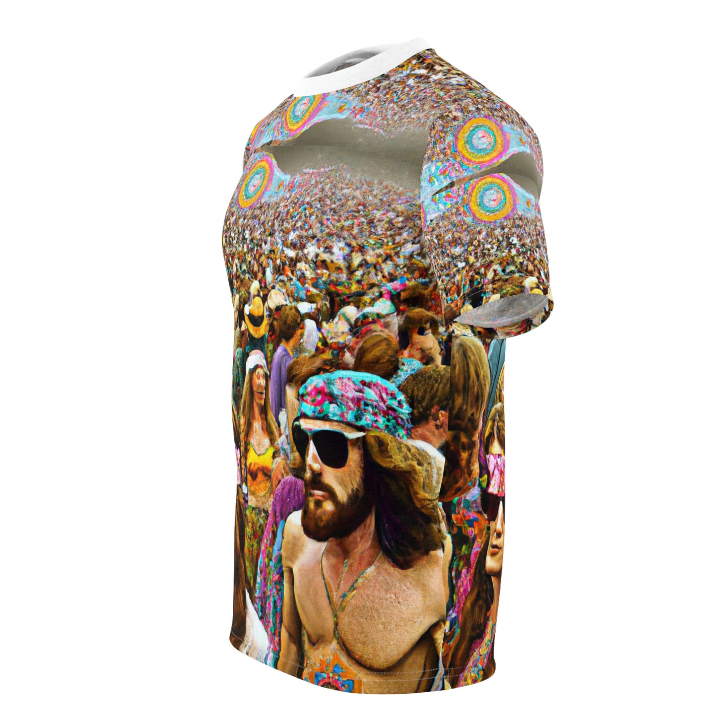 Hippy Tee Shirt Anti Facial Recognition AI Invisibility Adversarial Pattern