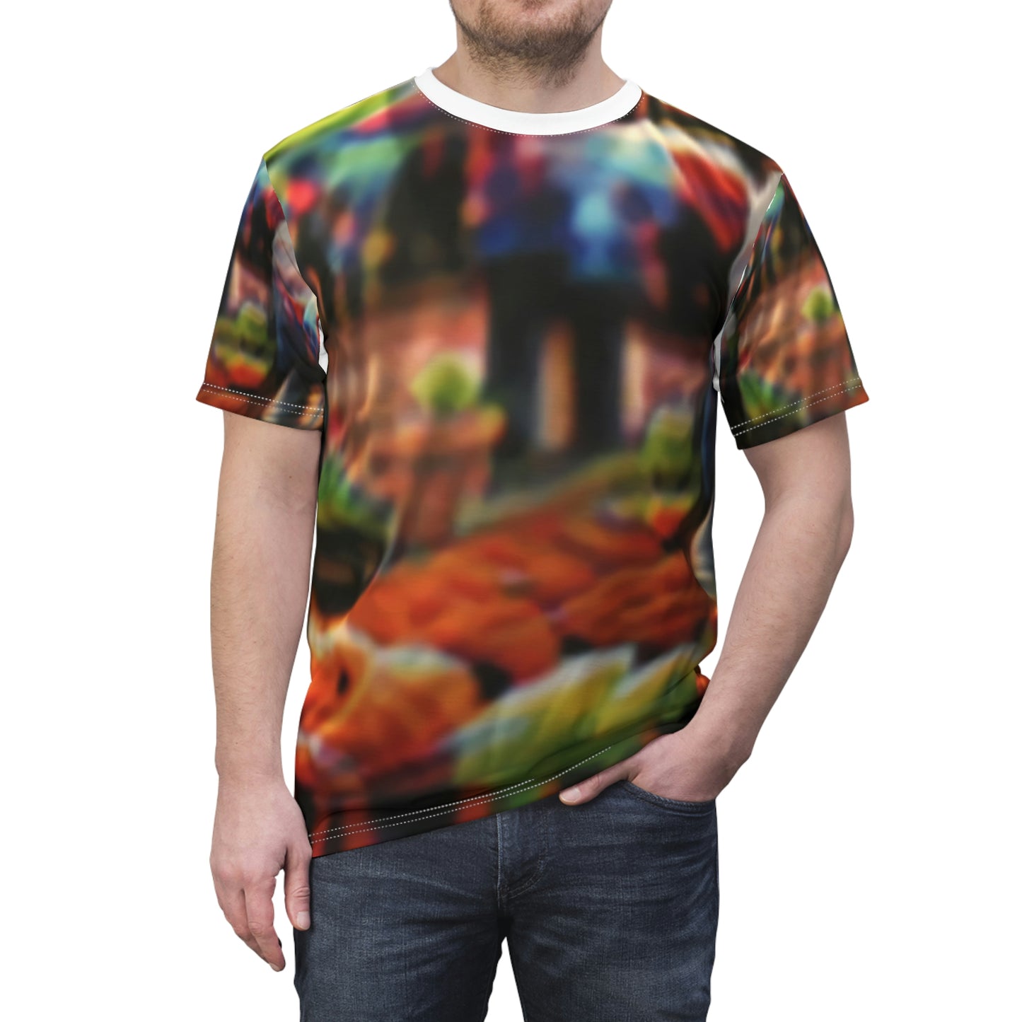 Anti Facial Recognition AI Invisibility Adversarial Pattern Unisex Cut & Sew Tee