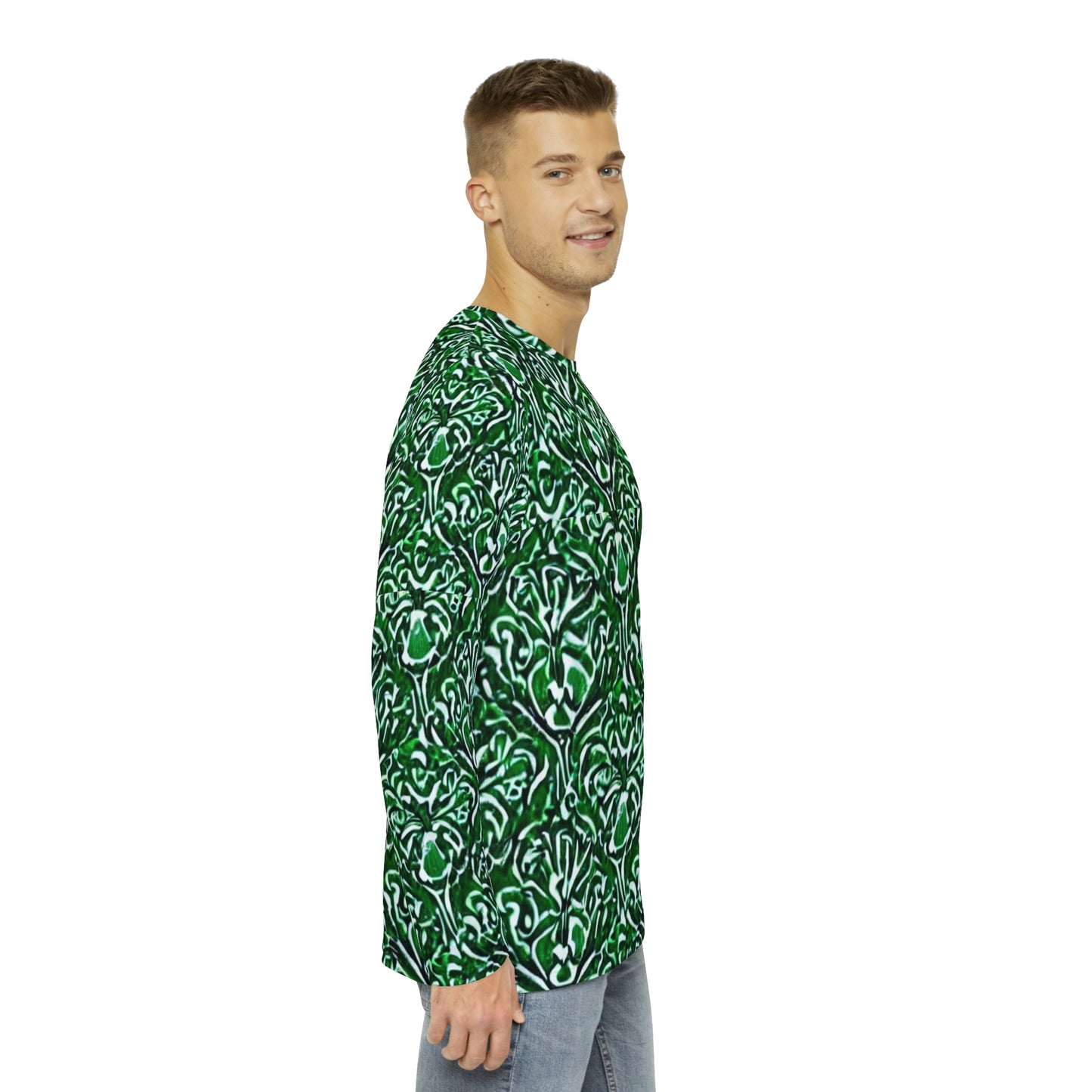 Long Sleeve St. Patty's Day Shirt Anti Facial Recognition Adversarial Pattern
