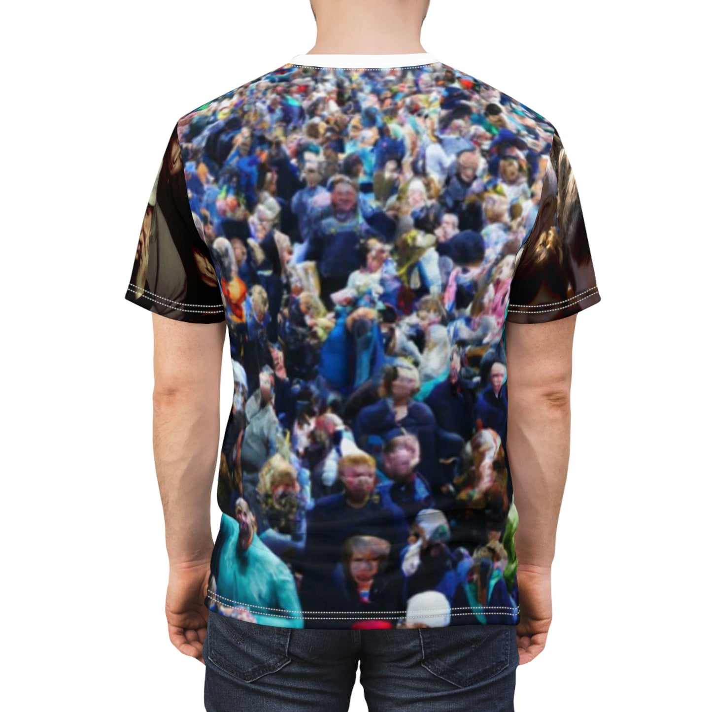 Anti Facial Recognition / AI invisibility Unisex AOP Cut & Sew Tee