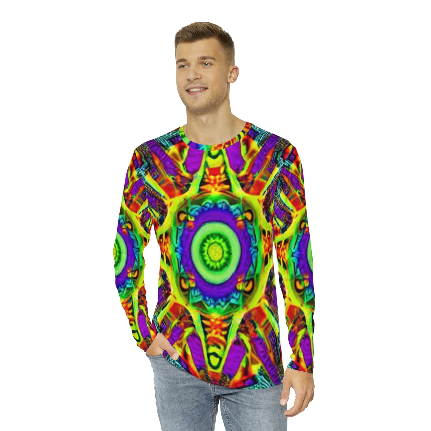 Long Sleeve Shirt Anti Facial Recognition AI Invisibility Adversarial Pattern