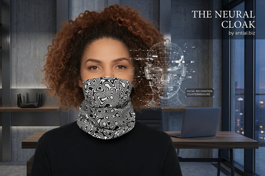Anti Facial Recognition Neck Gaiter – Adversarial Pattern