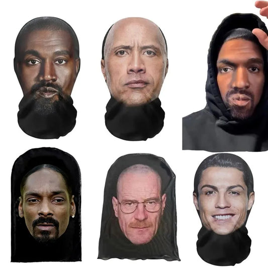 AntiAI FacePrint Mesh Mask — Privacy Face Illusion