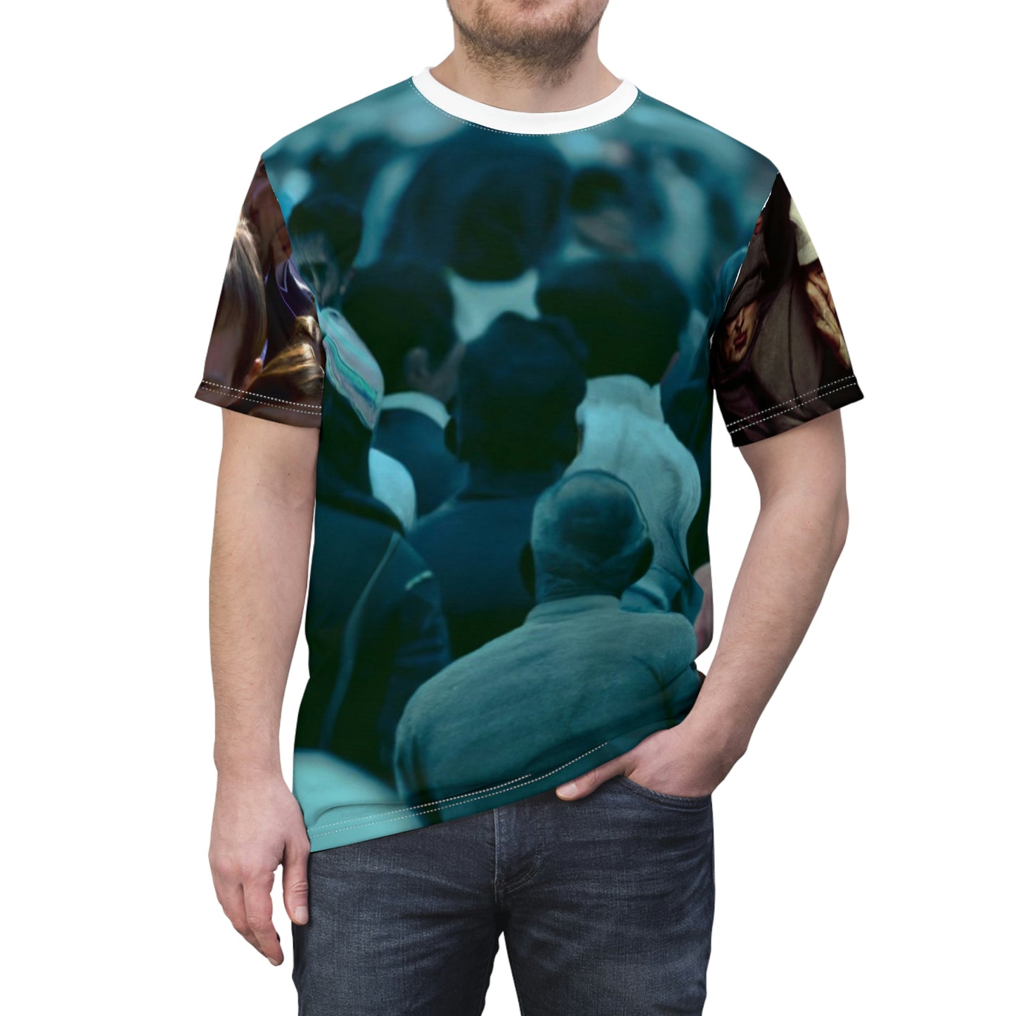 Anti Facial Recognition / AI invisibility Unisex AOP Cut & Sew Tee