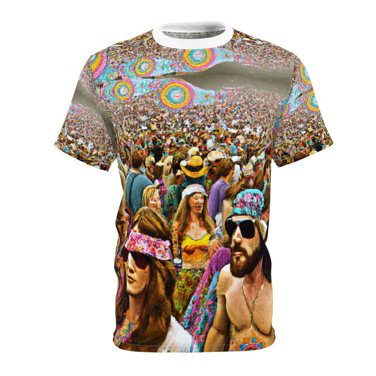 Hippy Tee Shirt Anti Facial Recognition AI Invisibility Adversarial Pattern