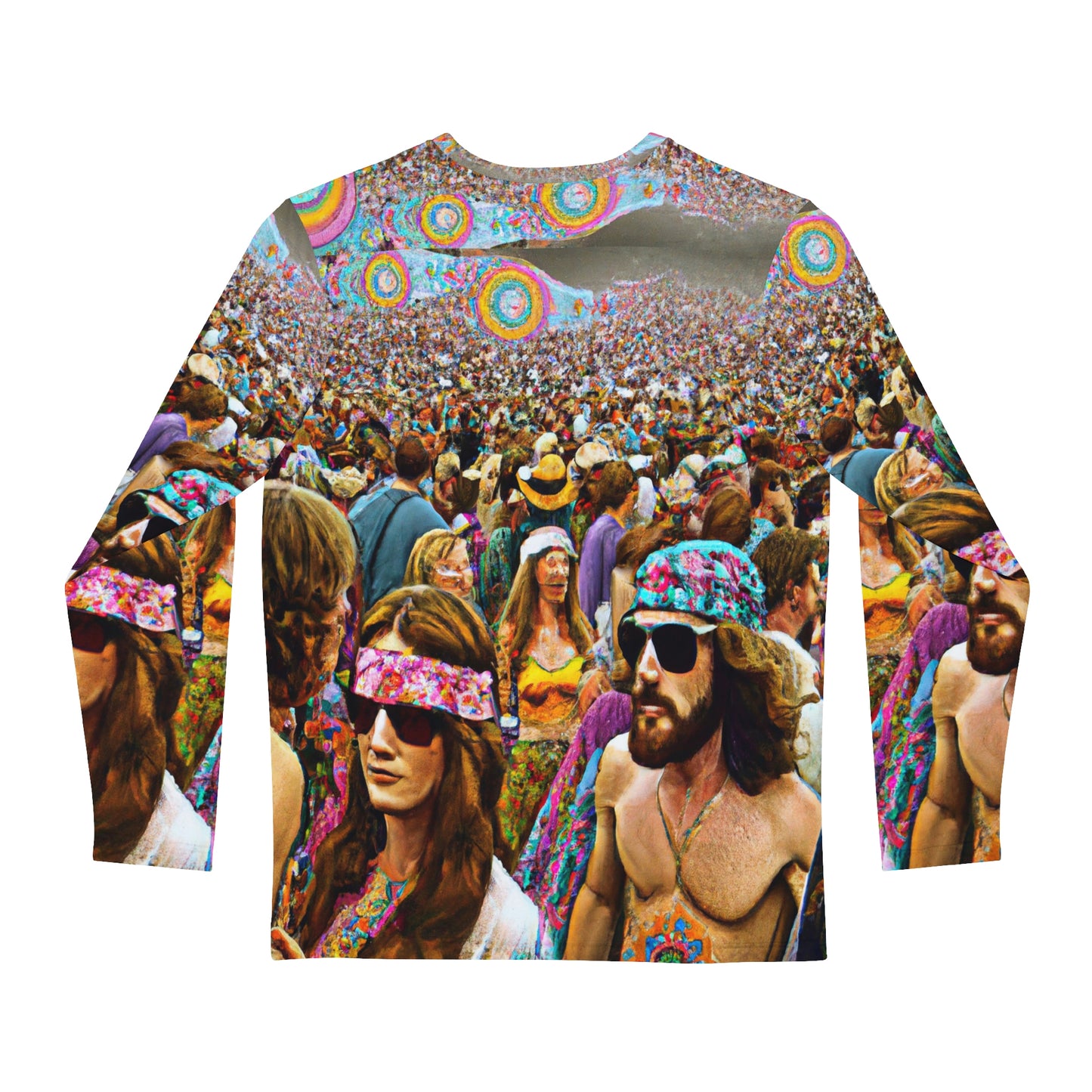 Long Sleeve Hippy Shirt Anti Facial Recognition Invisibility Adversarial Pattern