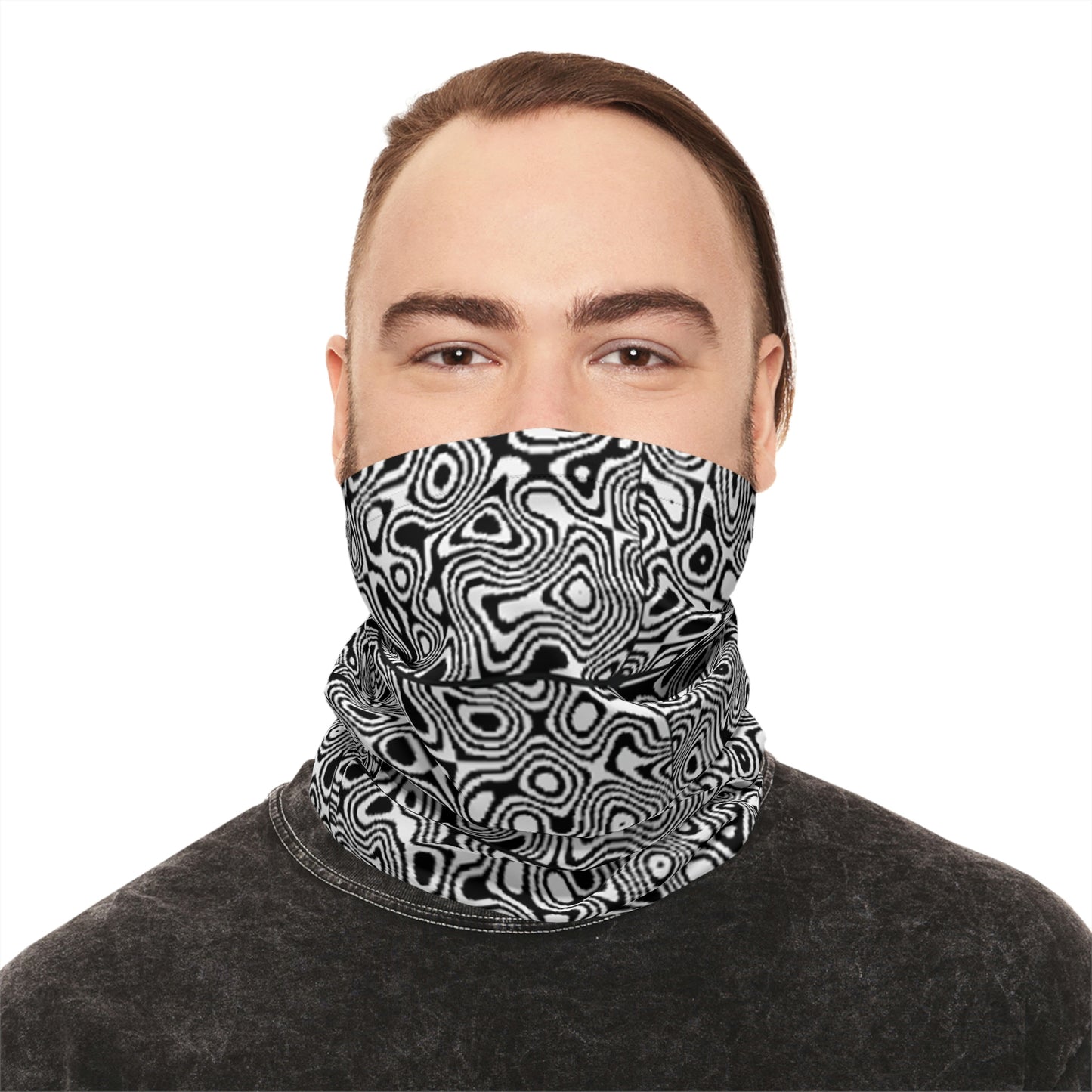 Anti Facial Recognition  Adversarial Pattern Midweight Neck Gaiter