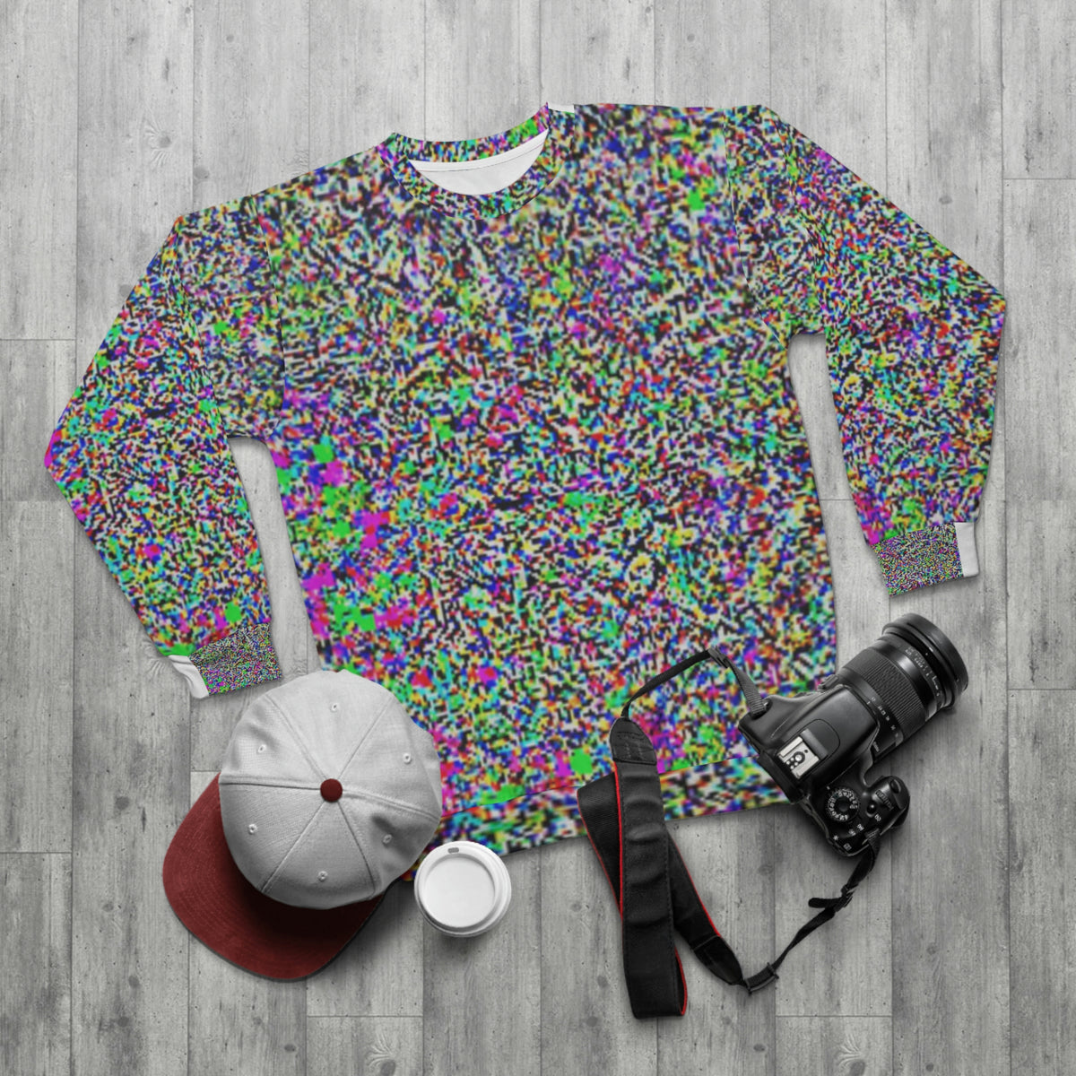 Anti Camera Patterns Anti Facial Recognition Sweatshirt - AI Invisibility Gear – AntiAi Clothing