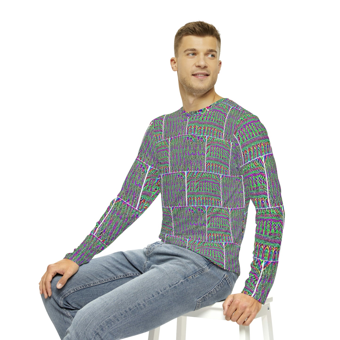Anti Facial Recognition AI Invisibility Adversarial Pattern Unisex / Long Sleeve