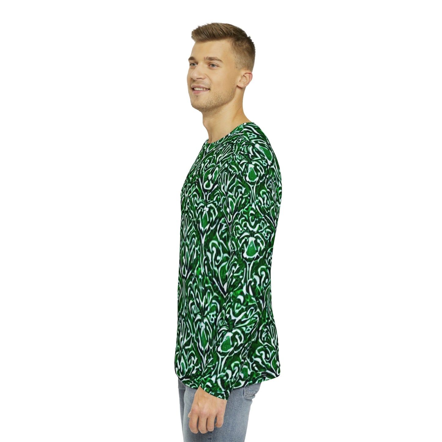 Long Sleeve St. Patty's Day Shirt Anti Facial Recognition Adversarial Pattern